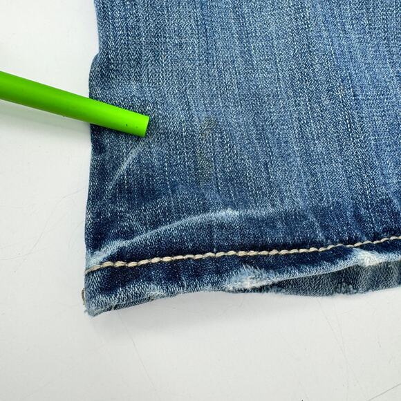 BKE Carter Jeans Mens 32 (32x31 ACTUAL) Bootcut Blue Denim Distressed UTILITY - Picture 13 of 14